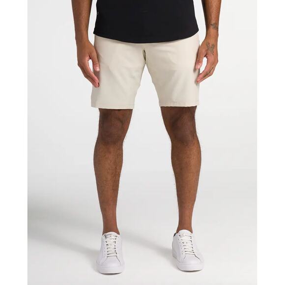 BYLT Kinetic Short 9" Inseam in Bone Comfort-stretch Waistband 5 Pockets Men's L - Picture 1 of 8